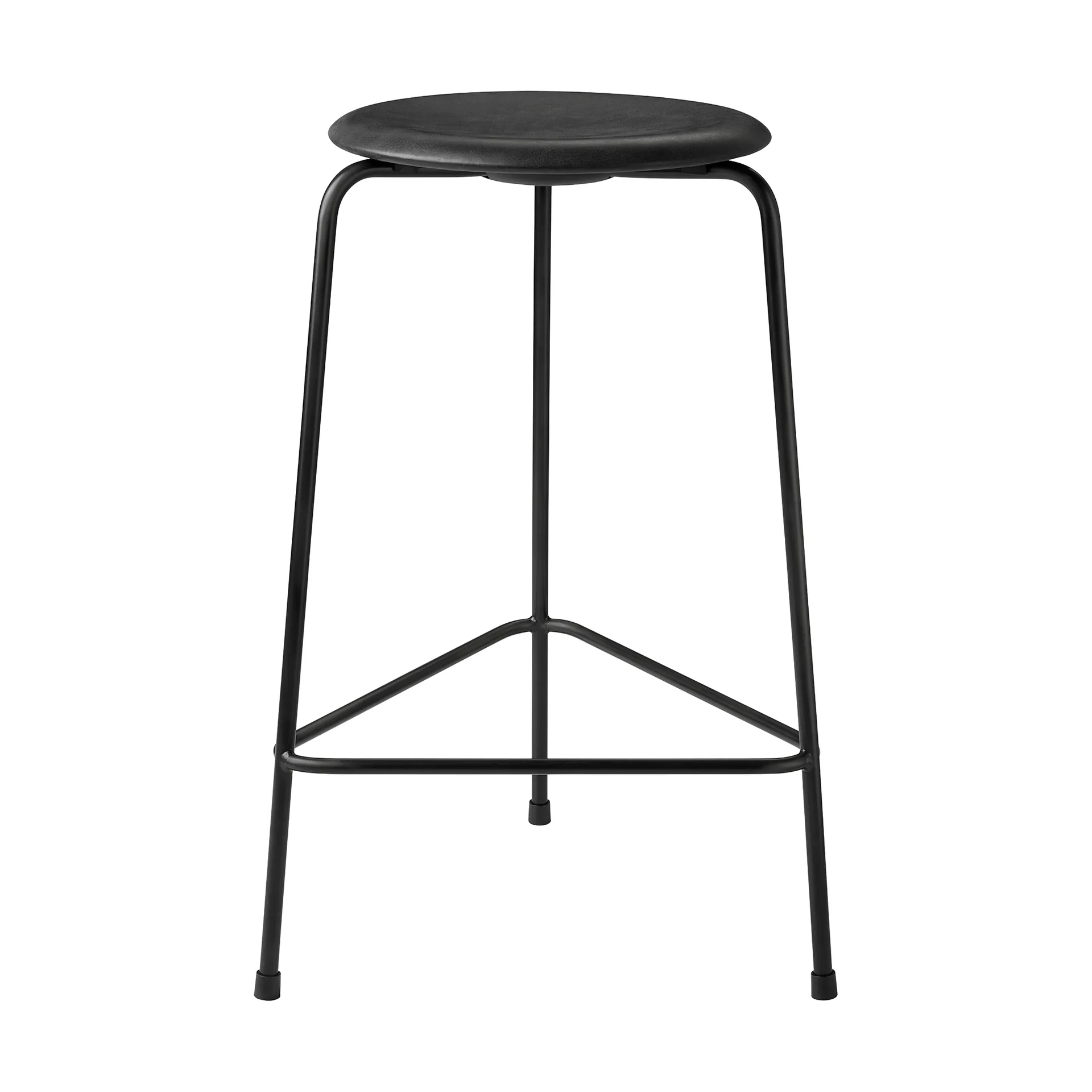 High Dot counter stool 3 πόδια, Essential black-matt black Fritz Hansen