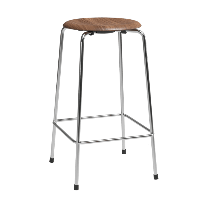 High Dot counter stool 4 πόδια - Καρυδιά-χρώμιο - Fritz Hansen