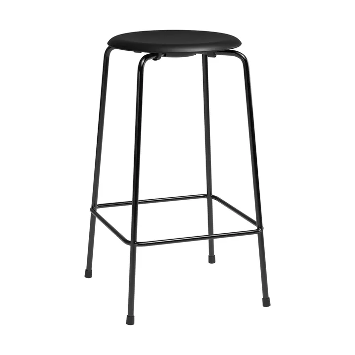 High Dot counter stool 4 πόδια - Essential black δέρμα-μαύρο ατσάλι - Fritz Hansen