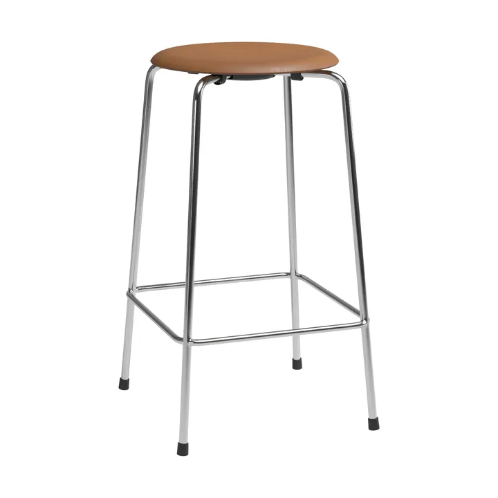 High Dot counter stool 4 πόδια - Essential walnut δέρμα-χρώμιο - Fritz Hansen