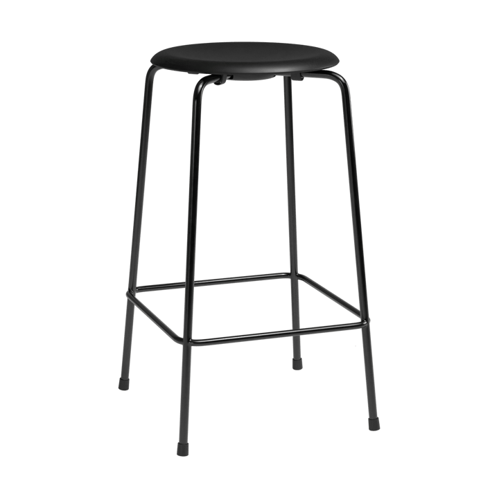 High Dot counter stool 4 πόδια - Intense μαύρο δέρμα-μαύρο ατσάλι - Fritz Hansen