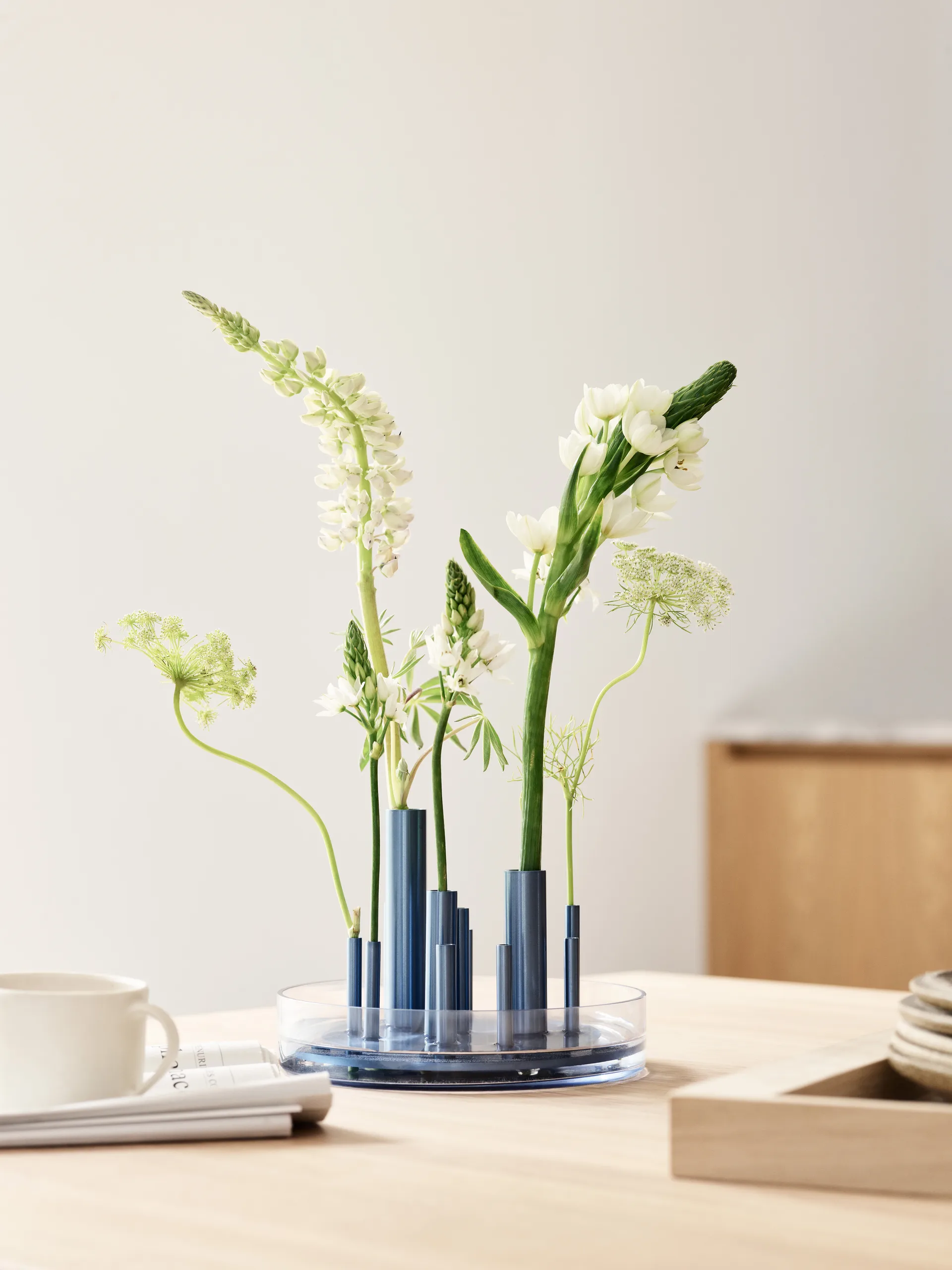 Ikeru low βάζο, Dusk blue Fritz Hansen