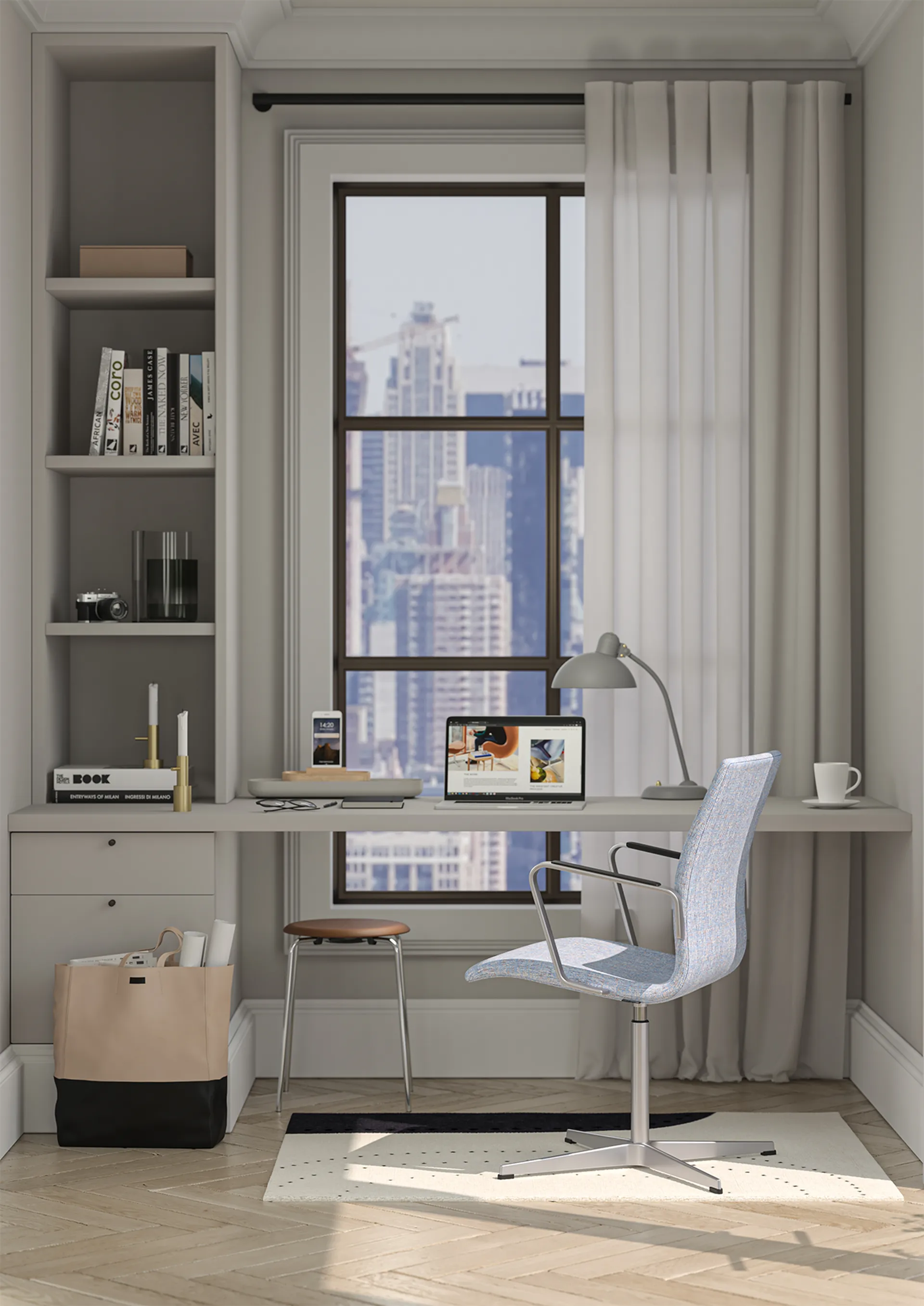 Kaiser Idell 6556-T επιτραπέζιο φωτιστικό, Easy Grey Fritz Hansen