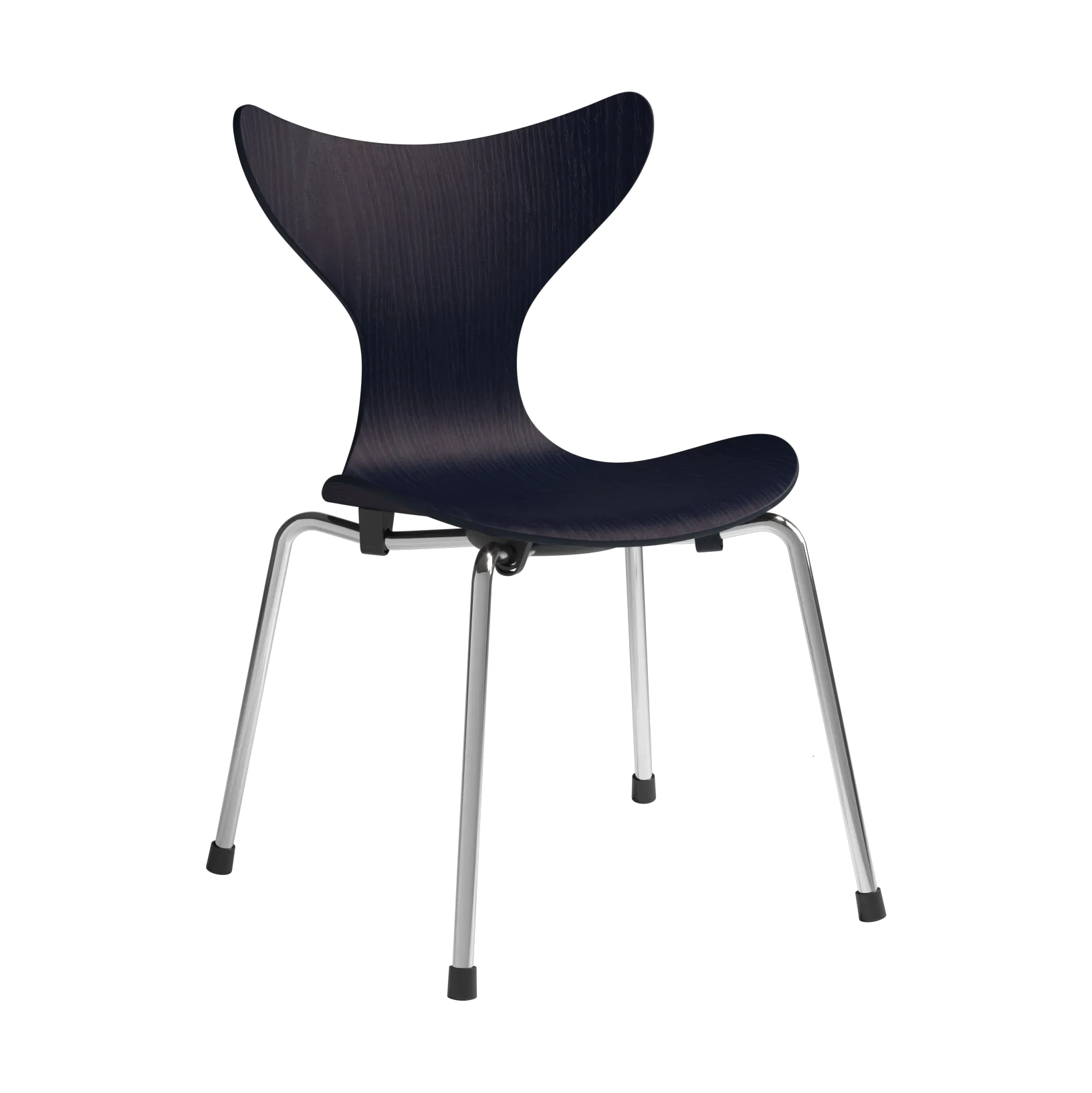 Liljan παιδική καρέκλα, Midnight blue βαμμένη τέφρα-χρώμιο Fritz Hansen