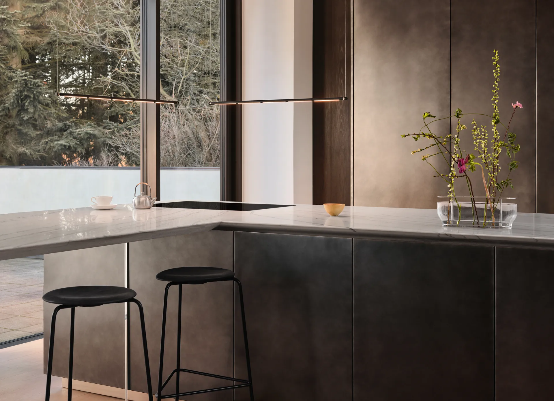 OneLine κρεμαστό φωτιστικό, Μαύρο Fritz Hansen