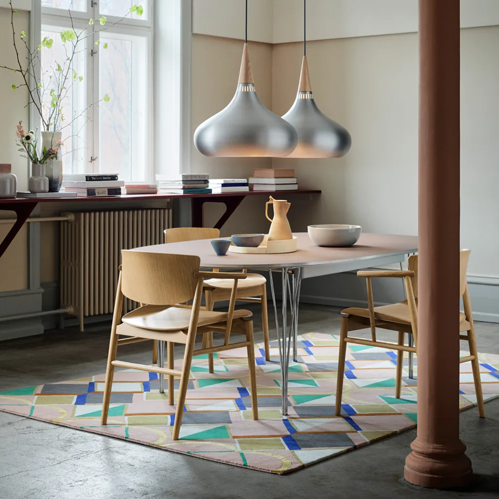 Κρεμαστό φωτιστικό Orient P3, Αλουμίνιο με διάφανη επίστρωση Fritz Hansen