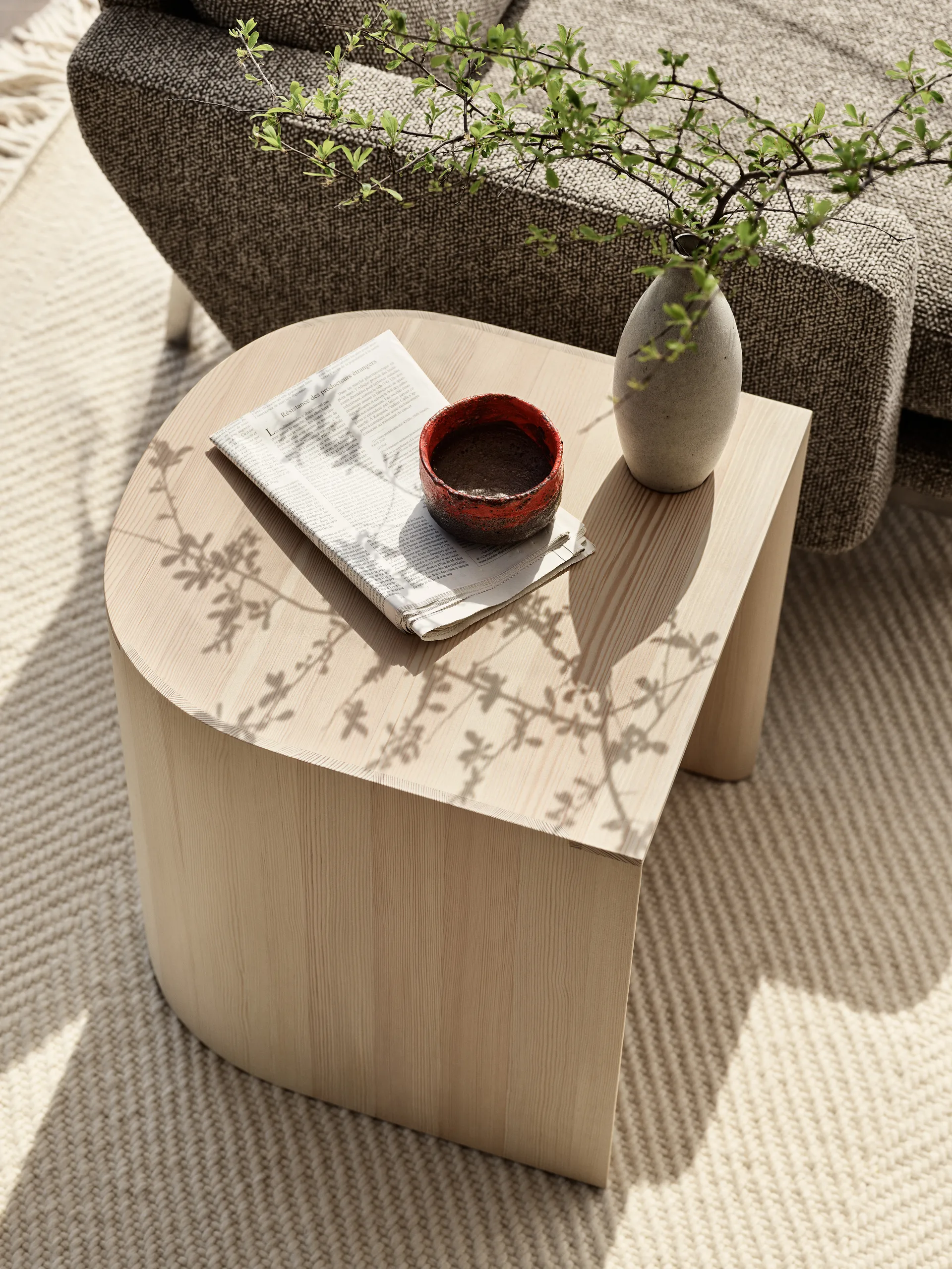 Σκαμπό παγκάκι/βοηθητικό τραπέζι, Λαδωμένο πεύκο Fritz Hansen