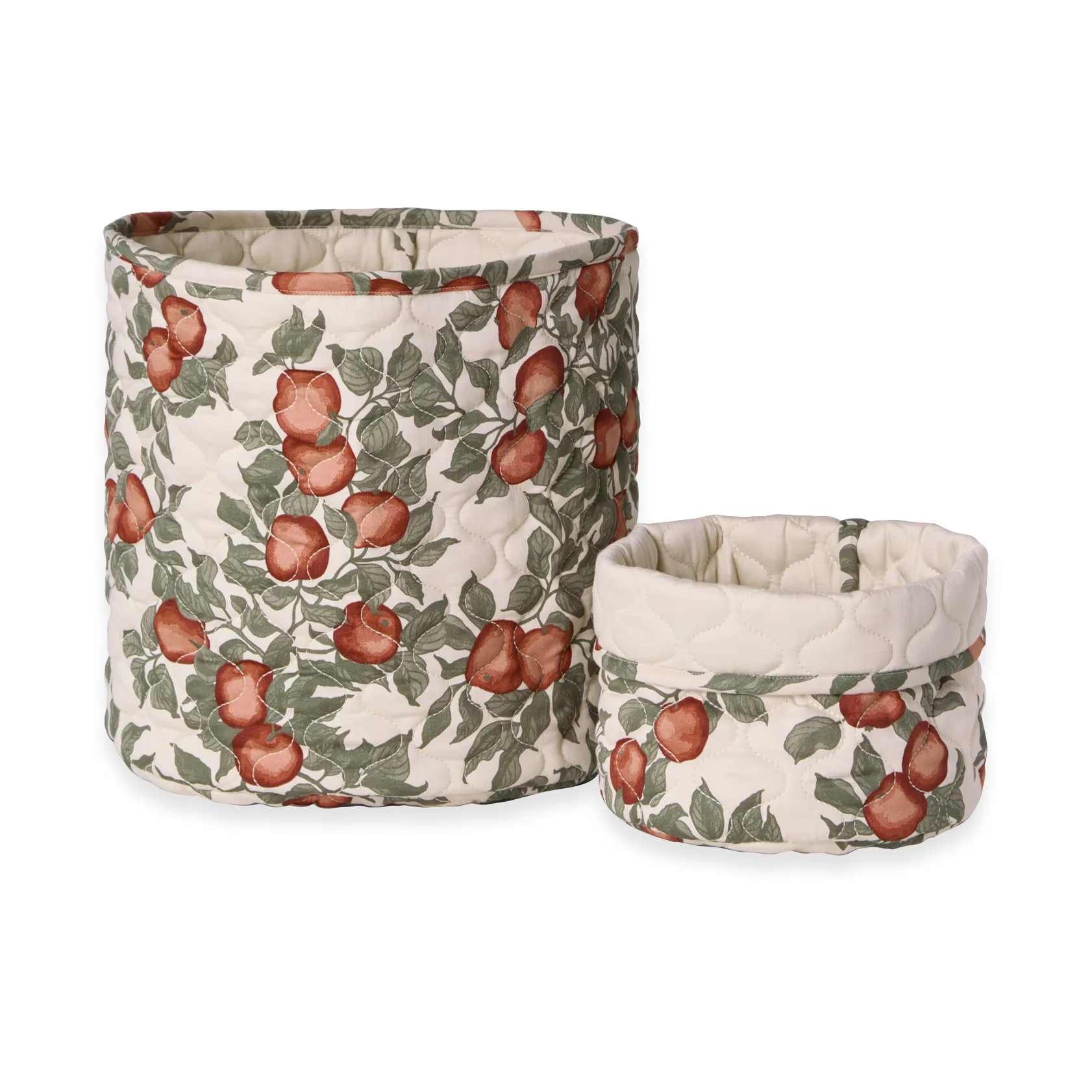 Σετ από 2 κομμάτια καπιτονέ καλάθια Pomme satin, 20xØ20 εκ. + 30xØ30 εκ. Garbo&Friends