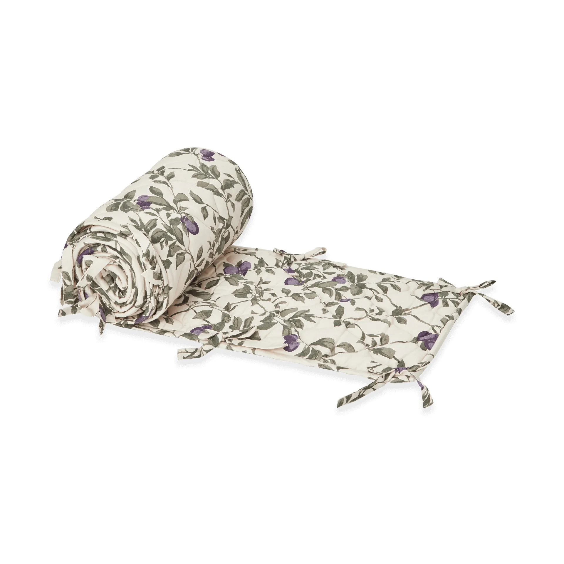 Προστατευτικό κρεβατιού σε δαμασκηνί σατέν με καπιτονέ υφή, 30x360 εκ. Garbo&Friends