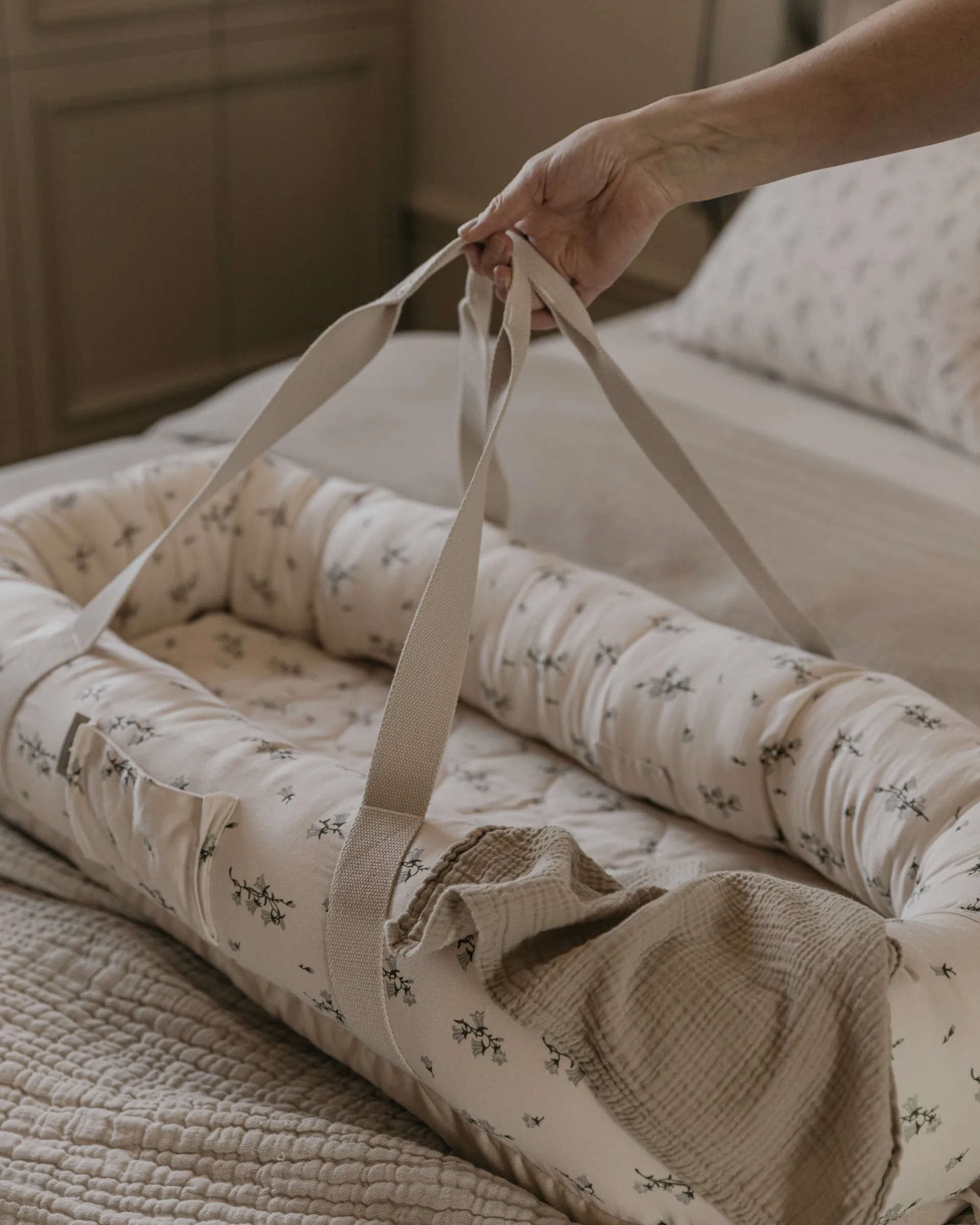 Bluebell satin quiltad babynest, 43x87x16 εκ. Garbo&Friends