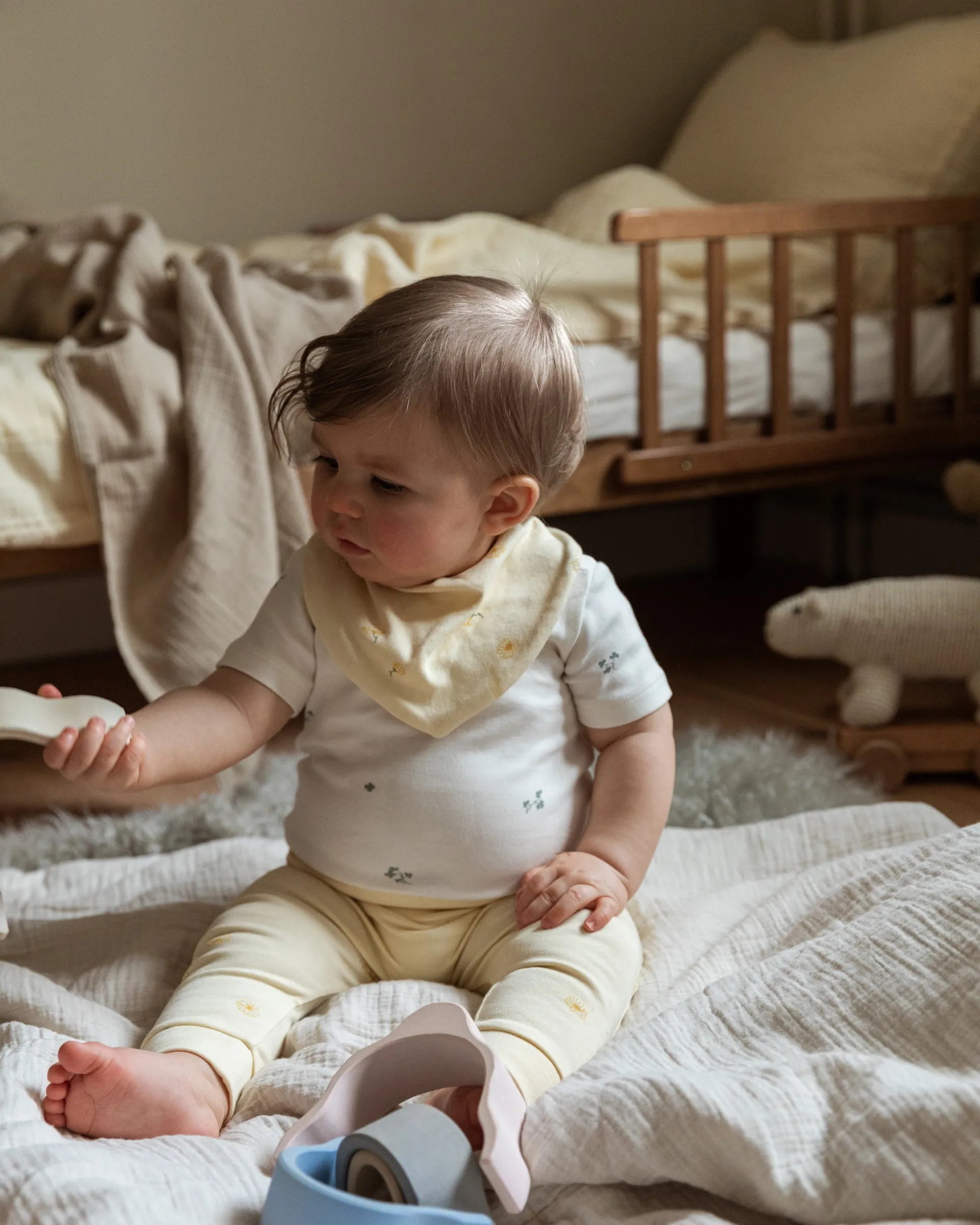 Eggshell Muslin padded κουβερλί, 100x140 cm Garbo&Friends