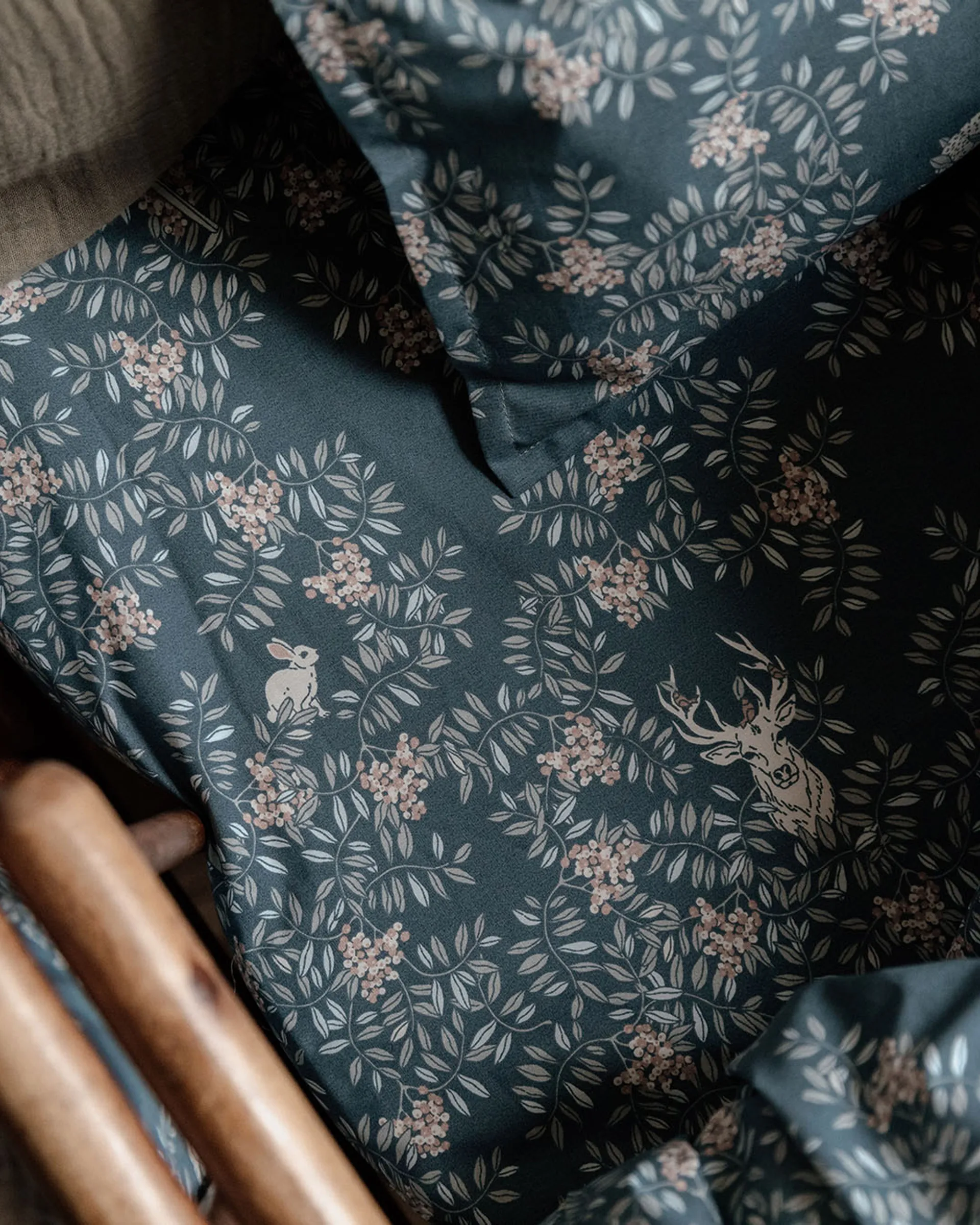 Σεντόνια με λάστιχο Fauna Forest, 60x120x20 cm Garbo&Friends