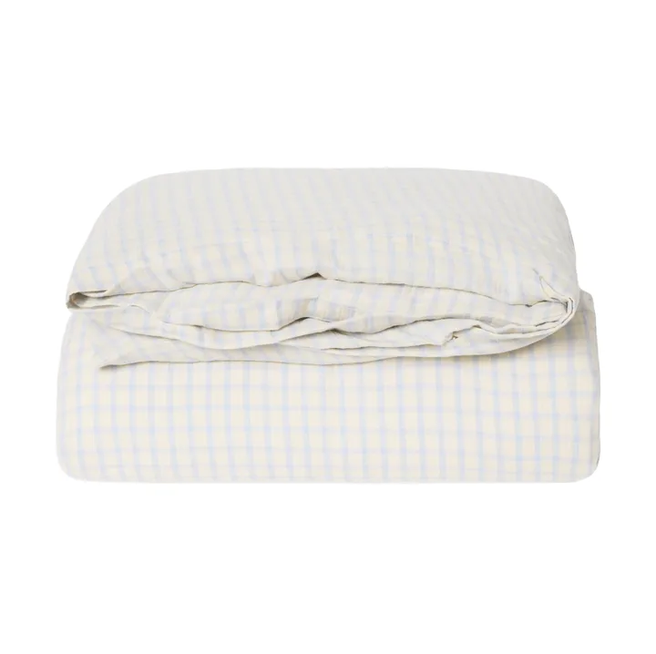 Gingham Sky Blue Muslin παπλωματοθήκη - 140x200 εκ. - Garbo&Friends