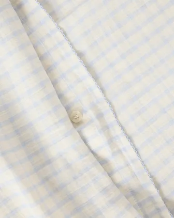 Gingham Sky Blue Muslin παπλωματοθήκη - 140x200 εκ. - Garbo&Friends