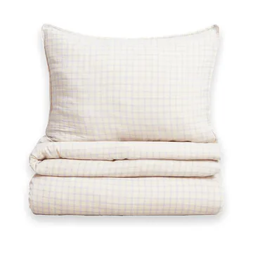 Σετ σεντονιών Gingham Sky Blue Muslin - 150x210 cm/50x60 cm - Garbo&Friends