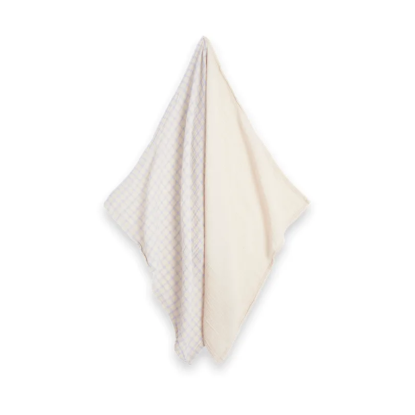 Gingham Sky Blue Muslin κουβέρτα μικρή 2 τεμάχια, 60x60 cm Garbo&Friends