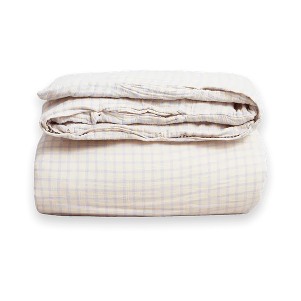 Πάπλωμα Gingham Sky Blue Muslin, 240x220 cm Garbo&Friends