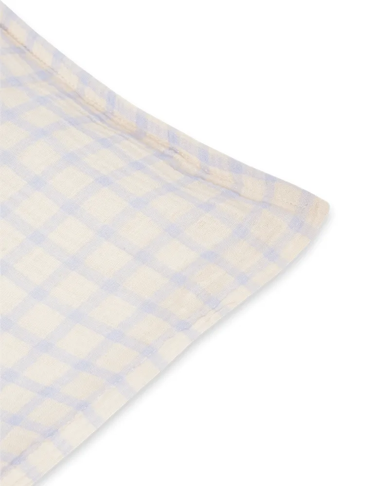 Μαξιλαροθήκη Gingham Sky Blue Muslin, 50x60 cm Garbo&Friends