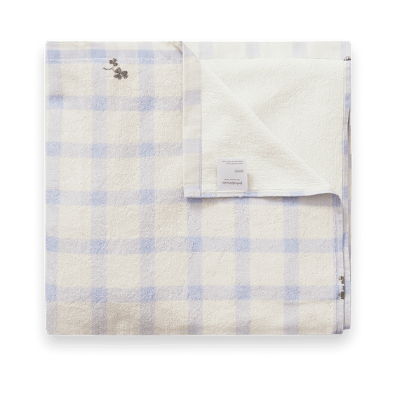 Πετσέτα μπάνιου Gingham Sorrel Blue Terry, 100x150 cm Garbo&Friends