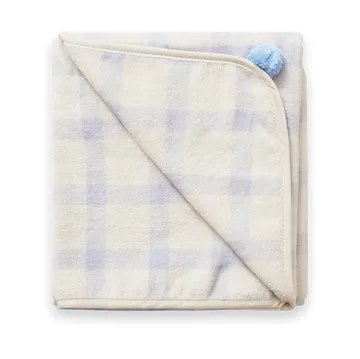Πετσέτα με κουκούλα Gingham Sorrel Blue Terry - 80x80 cm - Garbo&Friends