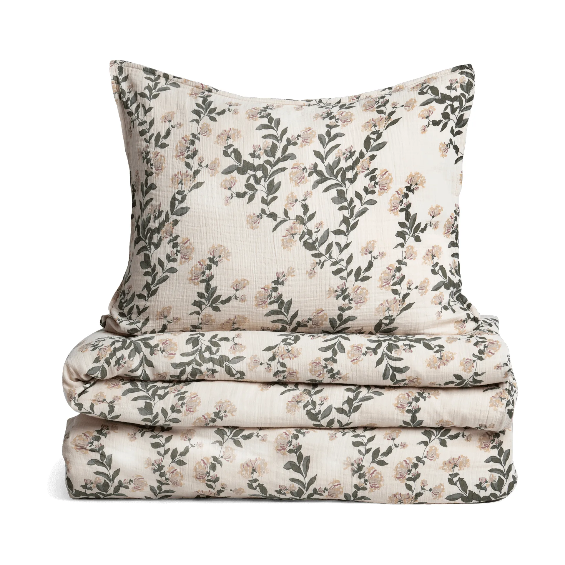 Honeysuckle Muslin κλινοσκεπάσματα σετ, 140x200 cm/50x70 cm Garbo&Friends