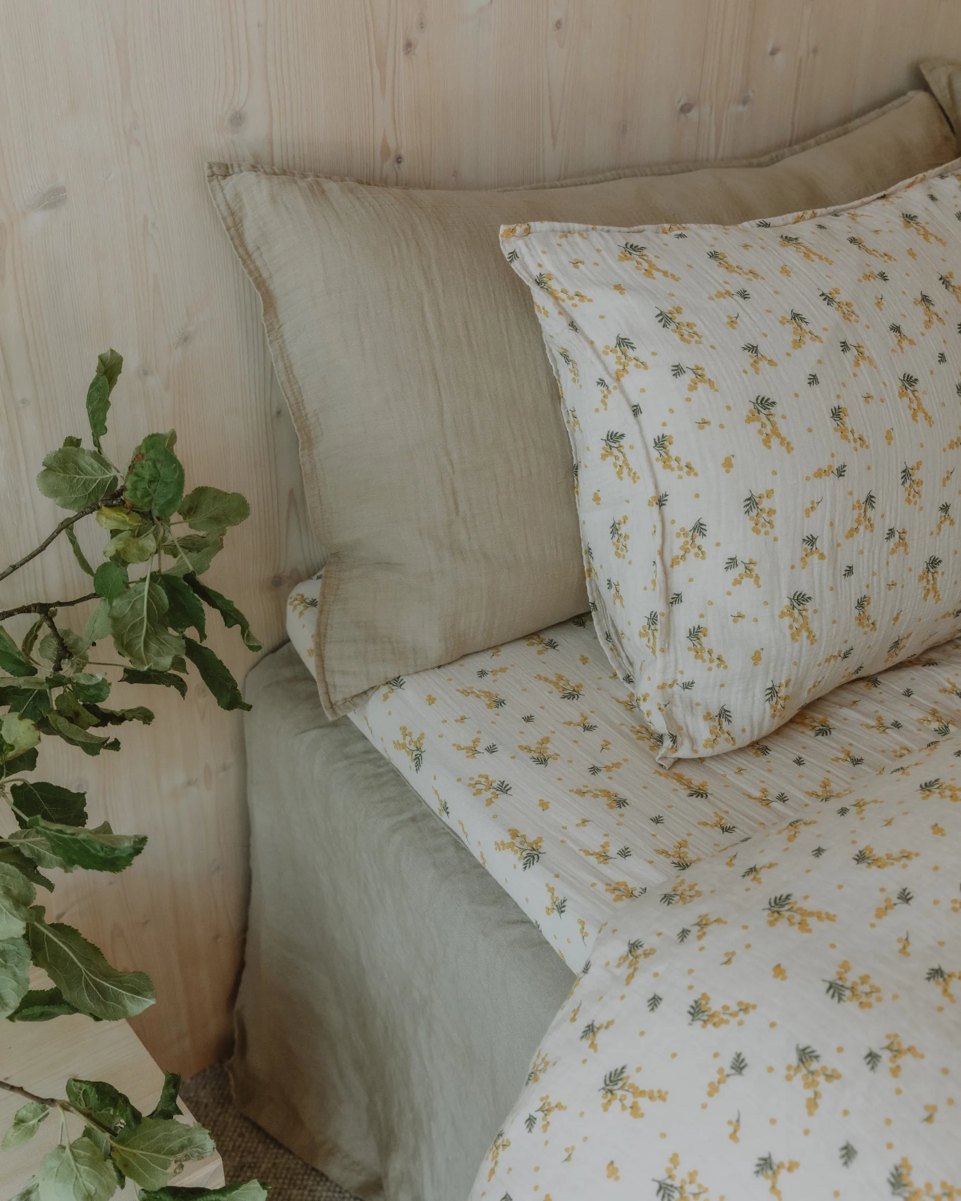 Mimosa Muslin σεντόνι με λάστιχο, 180x200x30 εκ Garbo&Friends