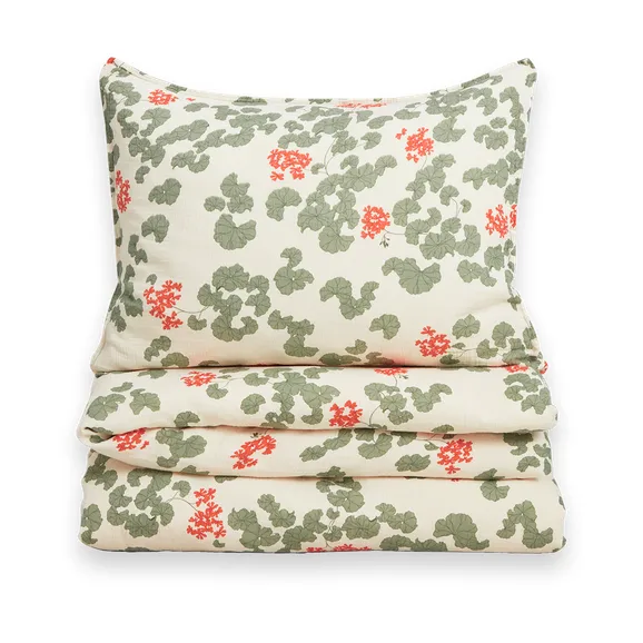 Pelargonium Muslin σετ κρεβατοκάμαρας, 150x210 cm/50x60 cm Garbo&Friends