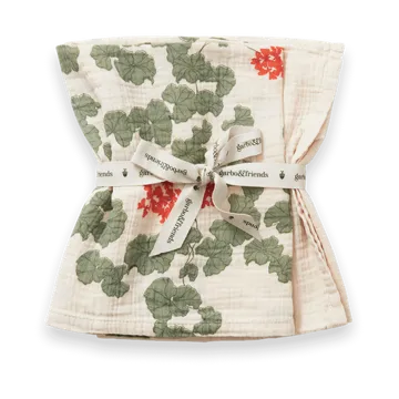 Pelargonium Muslin Κουβέρτα από μουσελίνα μικρή 2 τεμάχια - 60x60 cm - Garbo&Friends