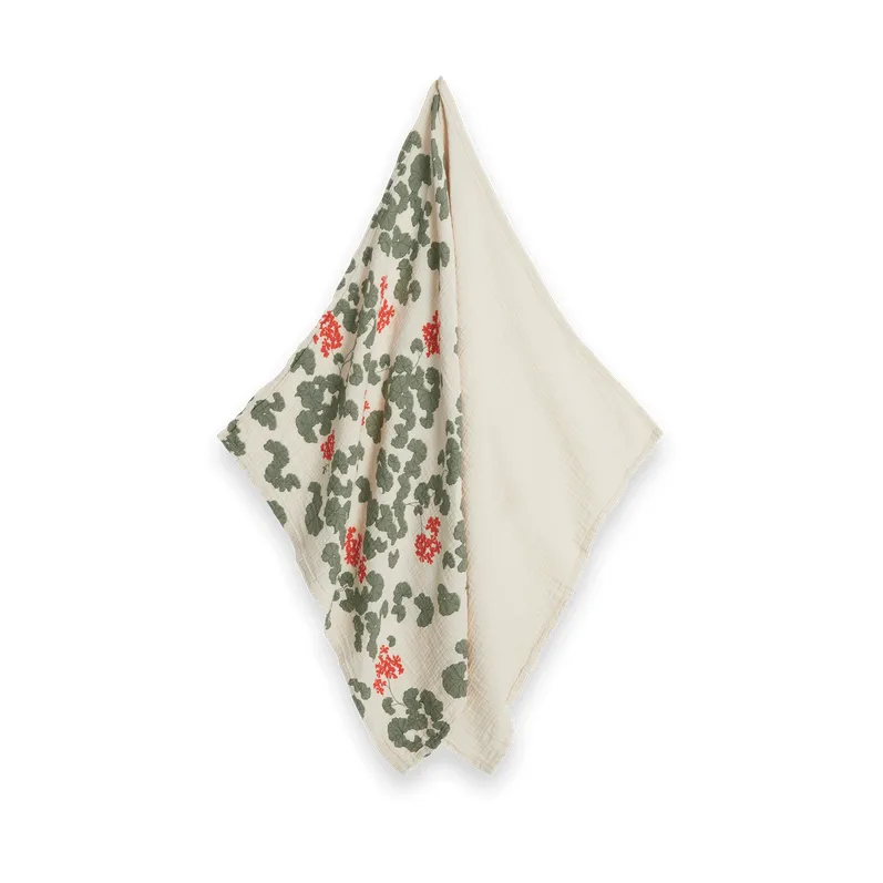 Pelargonium Muslin Κουβέρτα από μουσελίνα μικρή 2 τεμάχια, 60x60 cm Garbo&Friends