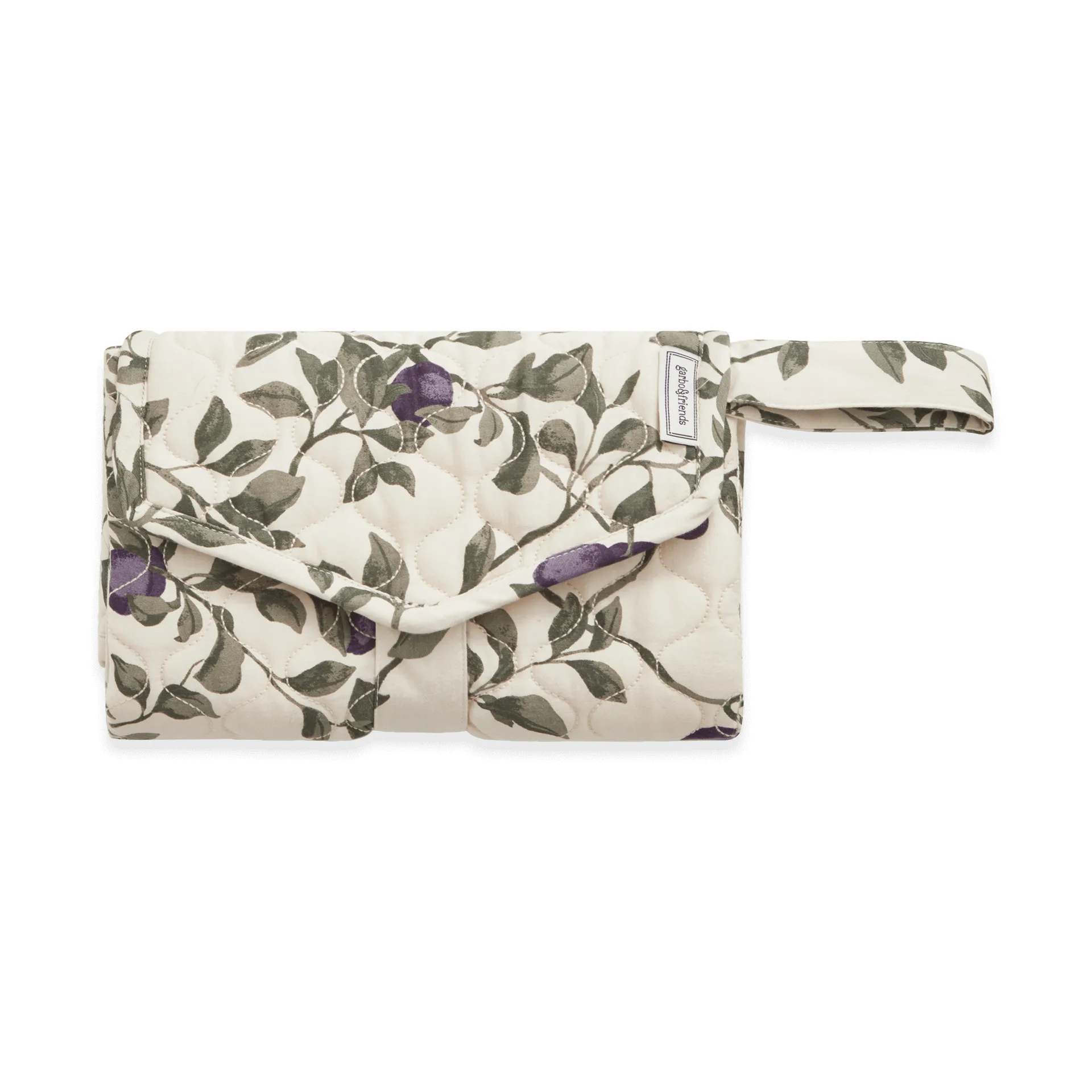 Plum satin quiltad change to go, φορητό στρωματάκι αλλαξιέρας, 46x80 εκ. Garbo&Friends