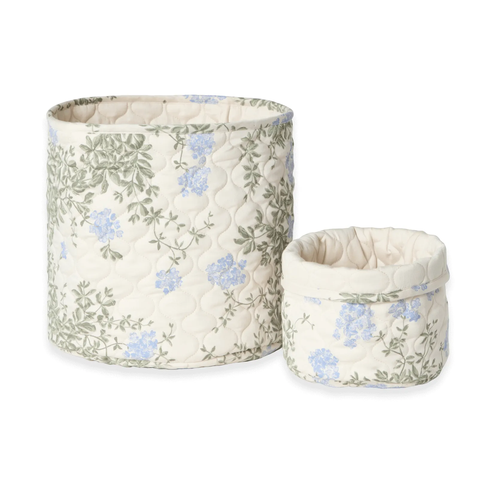 Plumbago Satin καπιτονέ καλάθι 2 κομμάτια, 20xØ20 εκ. + 30xØ30 εκ. Garbo&Friends