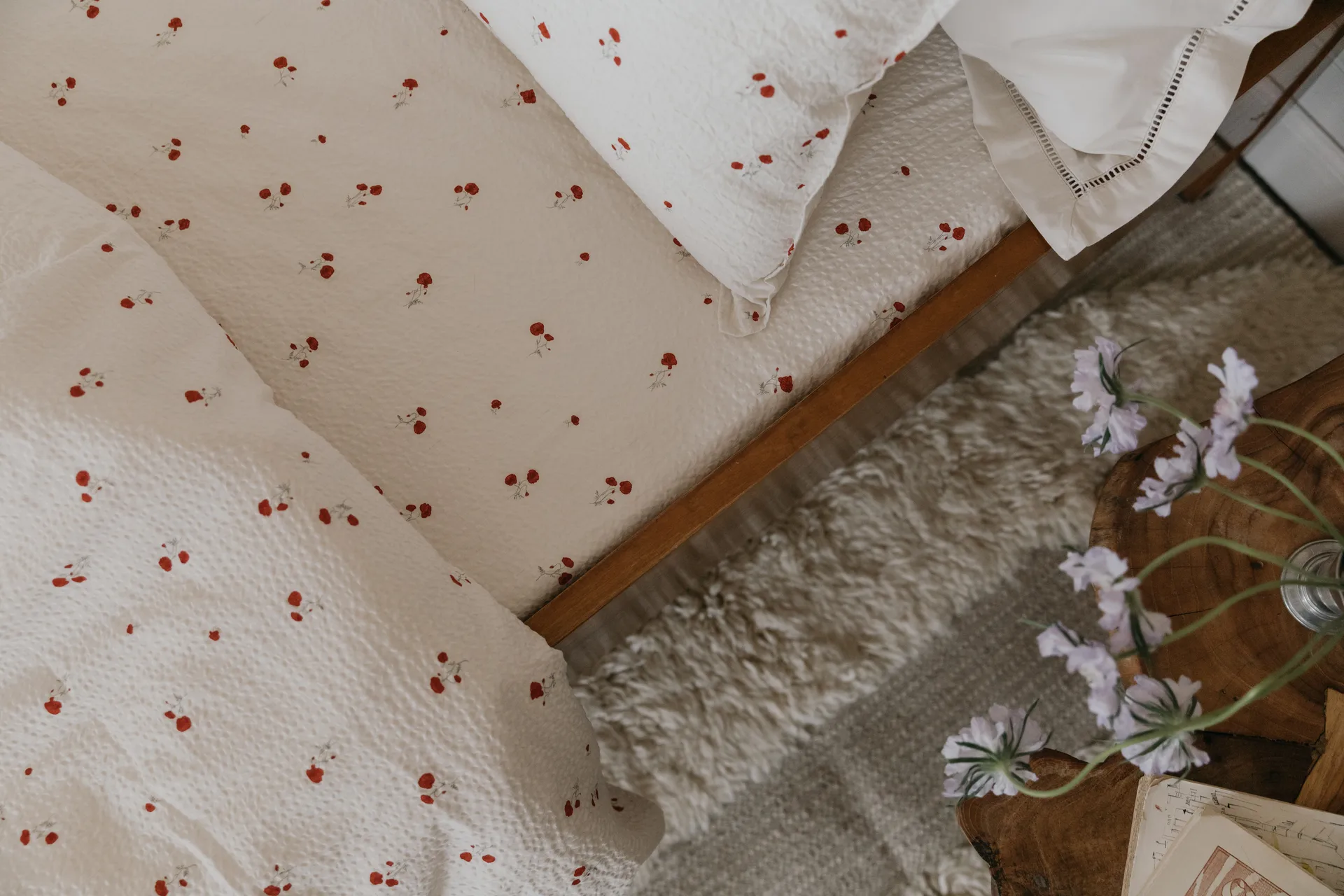 Poppy Seersucker σεντόνι με λάστιχο, 90x200x30 εκ. Garbo&Friends