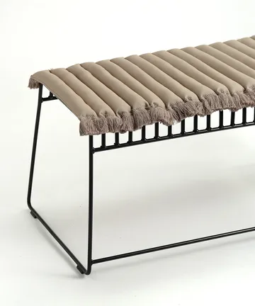 Garden Glory μαξιλάρι καθίσματος με κρόσσια - Μπεζ, μπεζ κρόσσια, 38x120 εκ. - Garden Glory