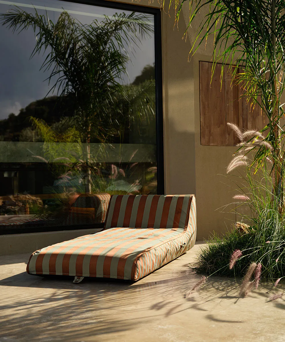 Garden Glory φουσκωτό κρεβάτι ξαπλώστα ηλιού, Ευκαλύπτου πράσινο-τερακότα, 85x168,5 cm Garden Glory
