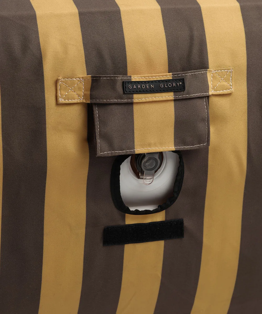 Garden Glory φουσκωτό κρεβάτι ξαπλώστα ηλιού, Κροκκινοκίτρινο-καφέ, 85x168,5 εκ. Garden Glory