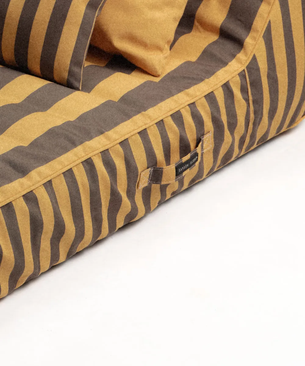 Garden Glory φουσκωτό κρεβάτι ξαπλώστα ηλιού, Κροκκινοκίτρινο-καφέ, 85x168,5 εκ. Garden Glory