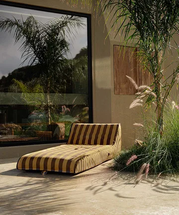 Garden Glory φουσκωτό κρεβάτι ξαπλώστα ηλιού - Κροκκινοκίτρινο-καφέ, 85x168,5 εκ. - Garden Glory