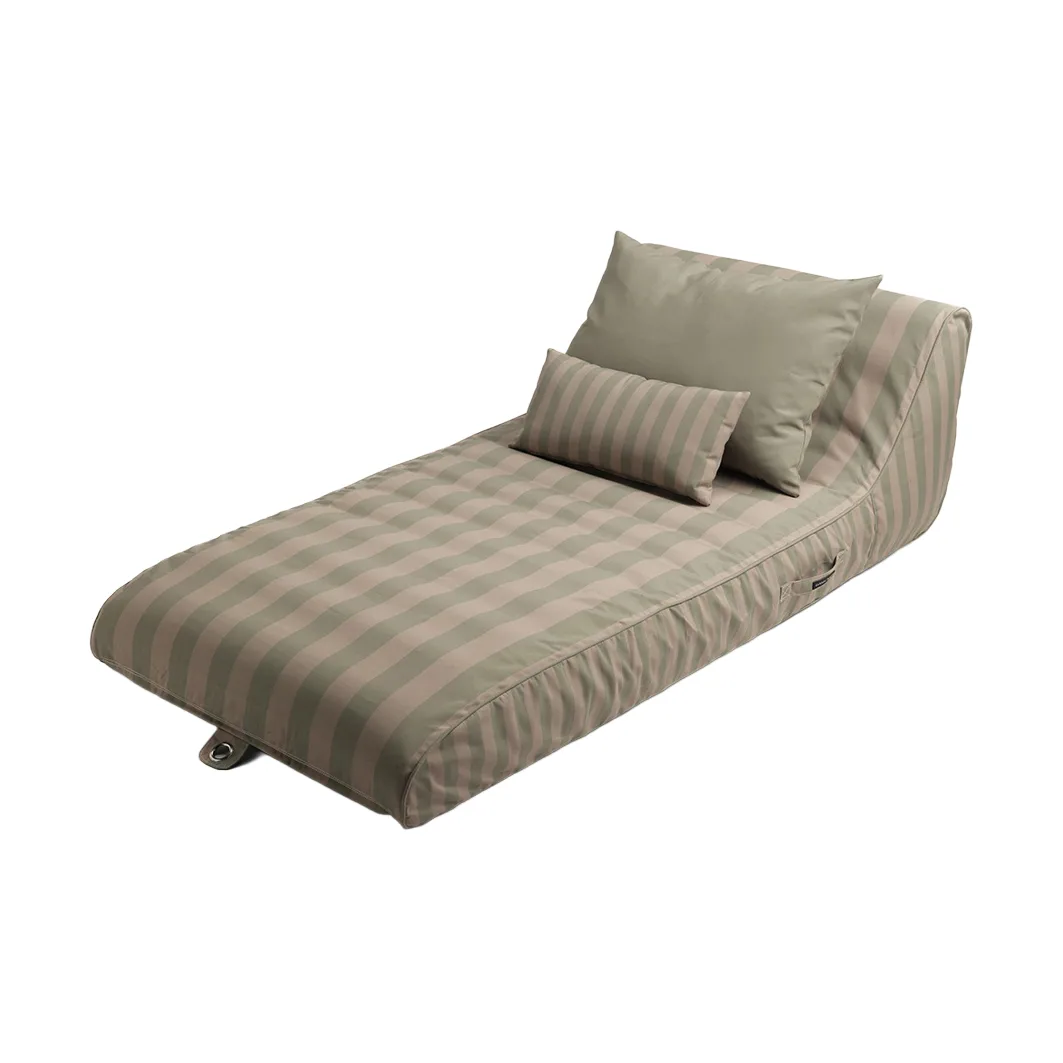 Garden Glory φουσκωτό κρεβάτι ξαπλώστα ηλιού, Ευκαλυπτοπράσινο-μπεζ, 85x168,5 εκ. Garden Glory