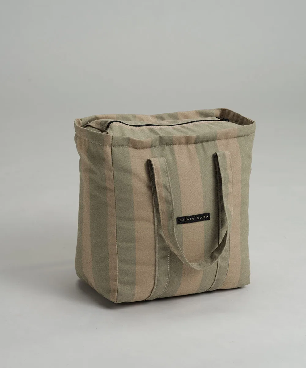 Garden Glory φουσκωτό κρεβάτι ξαπλώστα ηλιού, Ευκαλυπτοπράσινο-μπεζ, 85x168,5 εκ. Garden Glory