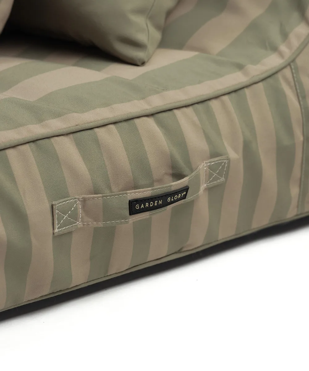Garden Glory φουσκωτό κρεβάτι ξαπλώστα ηλιού, Ευκαλυπτοπράσινο-μπεζ, 85x168,5 εκ. Garden Glory