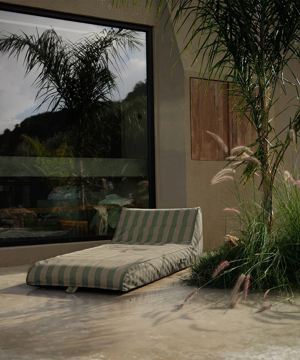 Garden Glory φουσκωτό κρεβάτι ξαπλώστα ηλιού, Ευκαλυπτοπράσινο-μπεζ, 85x168,5 εκ. Garden Glory