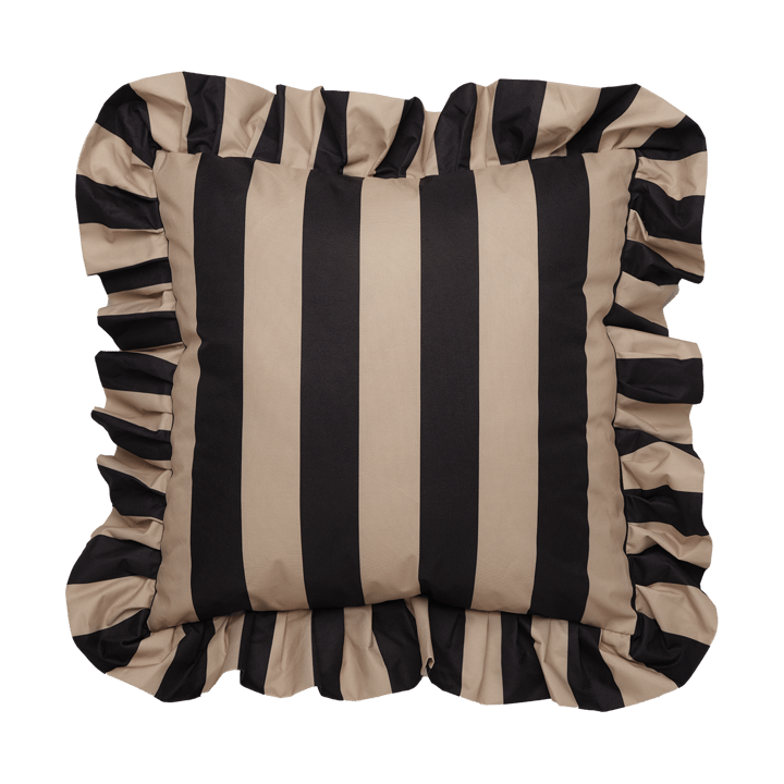 Garden Glory Outdoor μαξιλάρι με βολάν 45x45 εκ. - Black-beige - Garden Glory