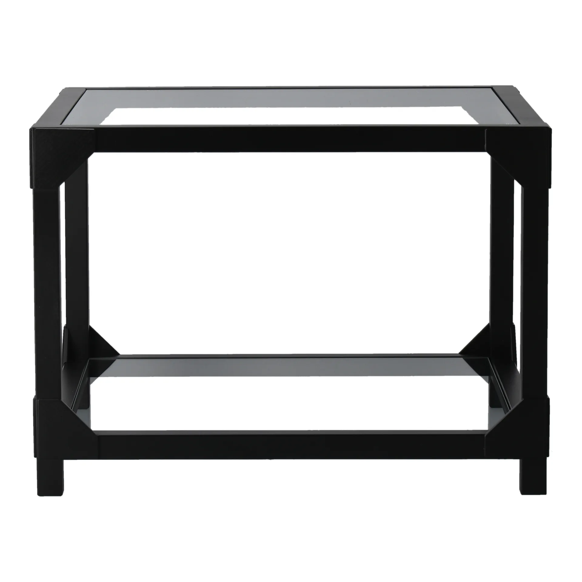 Bleck Τραπεζάκι Σαλονιού 55x55 cm γυαλί, Οξιά-μαύρο βερνίκι Gärsnäs