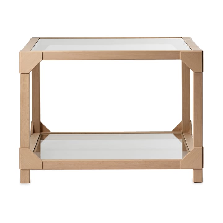 Bleck Τραπεζάκι Σαλονιού 55x55 cm γυαλί, Οξιά-φυσικό Gärsnäs