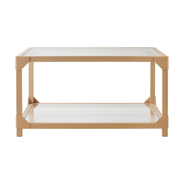 Bleck Τραπεζάκι Σαλονιού 75x75 γυαλί, Οξιά-natural Gärsnäs