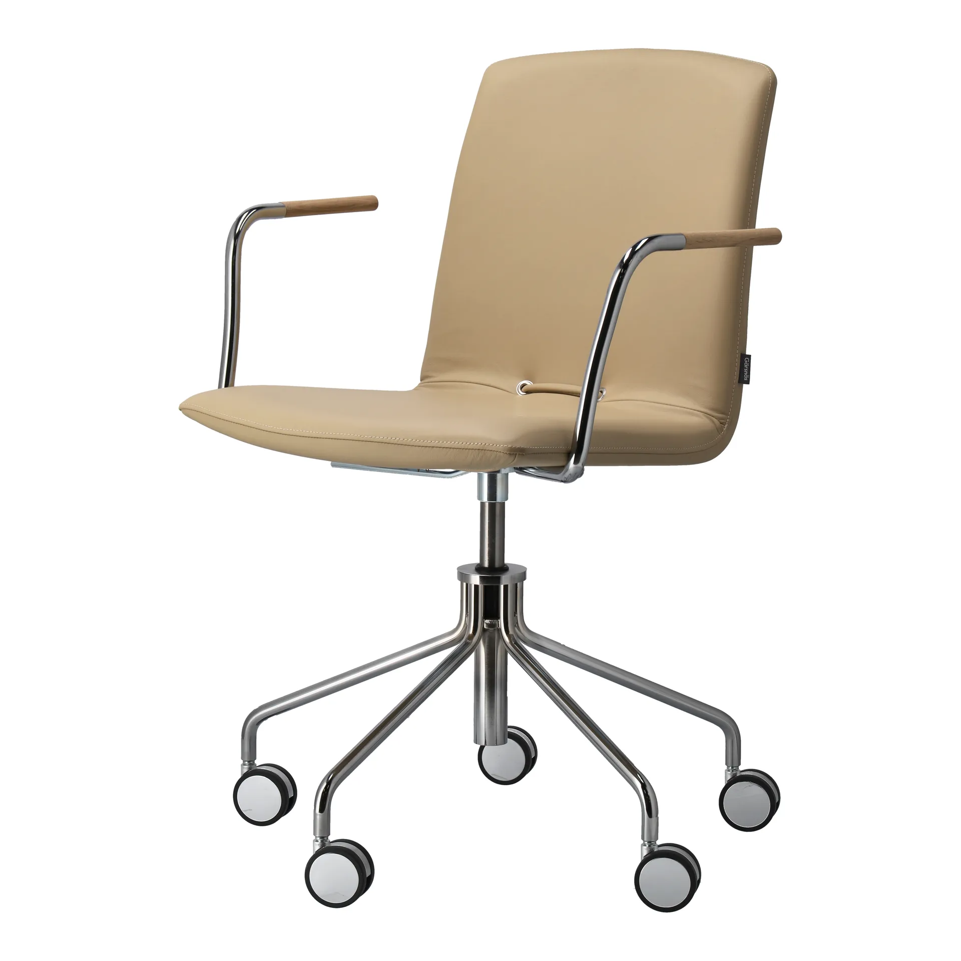 Day πολυθρόνα με περιστρεφόμενη βάση χρωμίου, Δρυς-φυσικό-H&S-elmosoft 02119 Gärsnäs