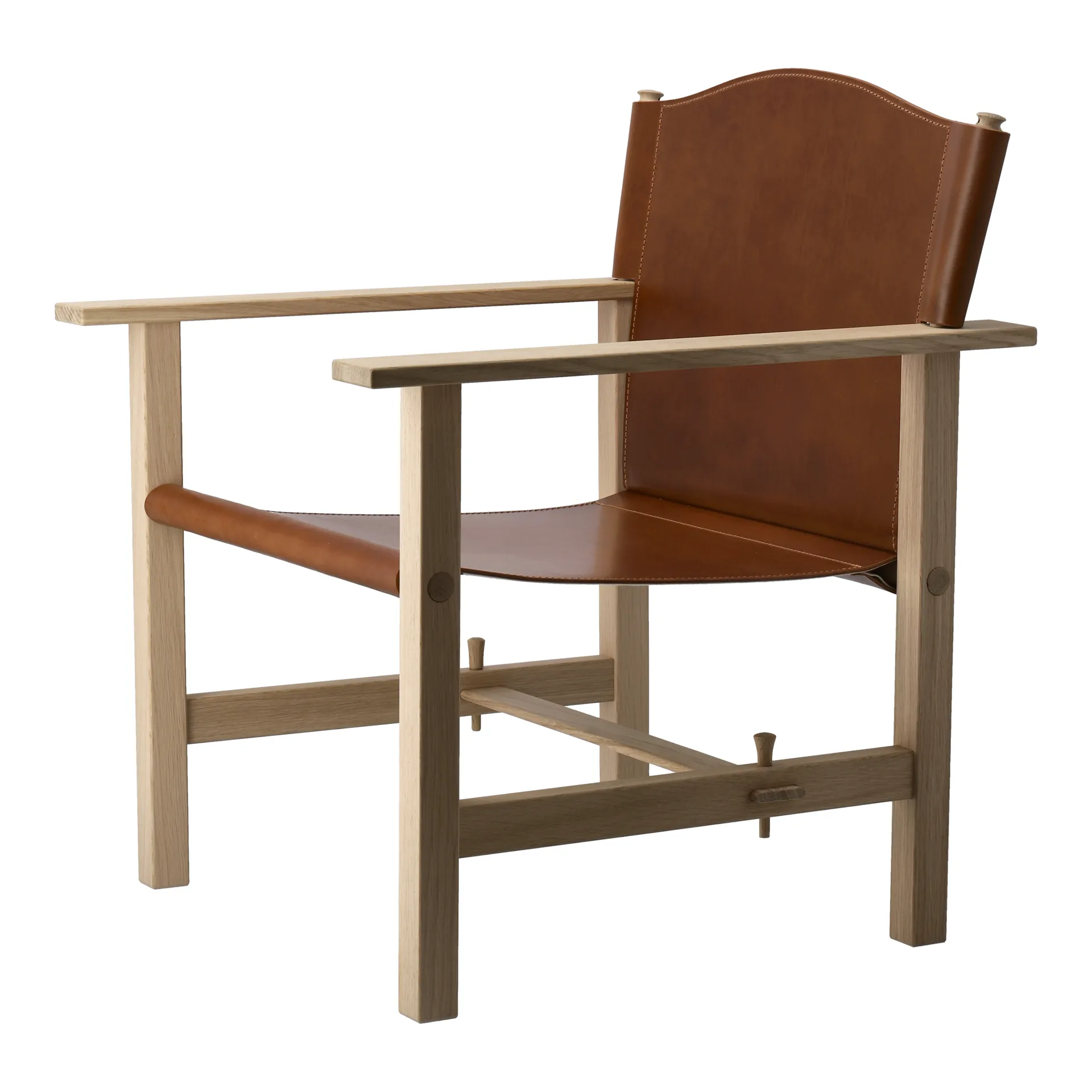 Ferdinand πολυθρόνα, Δρυς-ανεπεξέργαστο δέρμα Tärnsjö κονιάκ Gärsnäs