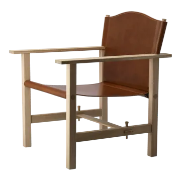 Ferdinand πολυθρόνα - Δρυς-ανεπεξέργαστο δέρμα Tärnsjö κονιάκ - Gärsnäs