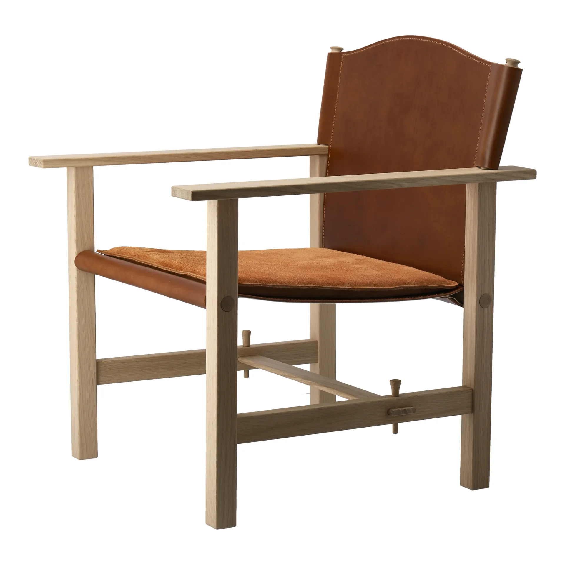 Ferdinand πολυθρόνα, Δρυς-ανεπεξέργαστο δέρμα Tärnsjö κονιάκ Gärsnäs