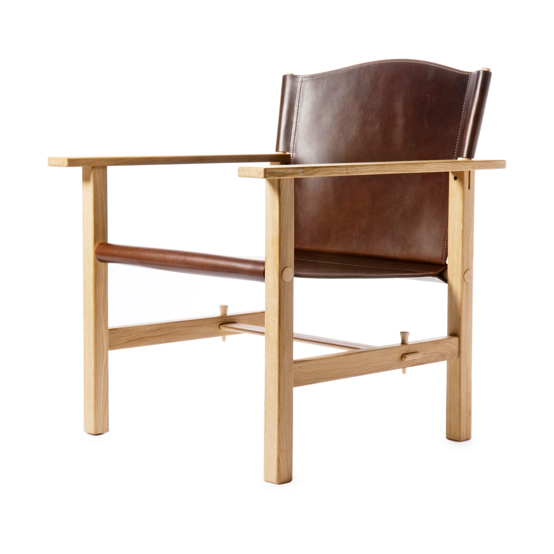 Ferdinand πολυθρόνα, Δρυς-ανεπεξέργαστο δέρμα Tärnsjö σκούρο καφέ Gärsnäs